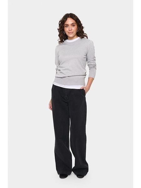 SAINT TROPEZ Sweter "Mila" w kolorze szarym rozmiar: S. Szare swetry Saint Tropez, s, bez wzorów, bez ramiączek. Za 79.03 zł.