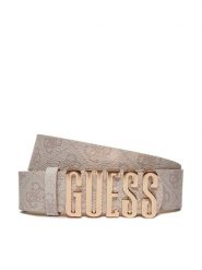 Guess Pasek Damski Noelle BW9126 P4235 Beżowy. Brązowe paski Guess, z aplikacjami, ze skóry. Za 139.99 zł.
