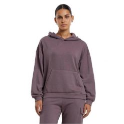 Bluza Z Kapturem Frotte Dla Kobiet. Fioletowe bluzy Urban Classics, xs, bez wzorów, z kapturem. Za 115.99 zł.