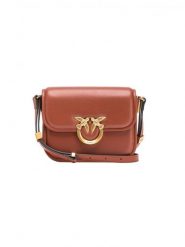 PINKO Torba Love Box Bag Fl Mini PE 25 PLTT 104297 A26L Brązowy. Brązowe listonoszki Pinko, bez wzorów, ze skóry, bez dodatków. Za 849.99 zł.