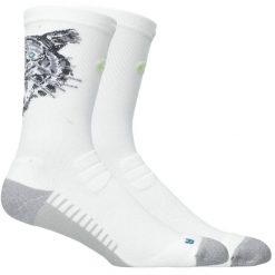Skarpetki sportowe dla dorosłych Performance Run Sock Crew. Białe skarpety Asics, bez wzorów, z materiału. Za 79.99 zł.