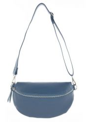 Zwillingsherz Skórzana saszetka "Crossbody" w kolorze niebieskim - 23 x 14 cm rozmiar: onesize. Niebieskie torby na ramię Zwillingsherz, bez wzorów, z materiału, sportowe, przez ramię, bez dodatków. Za 167.28 zł.