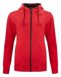 Clique Classic Hoody Full Zip Women - Damska bluza z kapturem na zamek. Czerwone bluzy CLIQUE, s, bez wzorów, z bawełny, z kapturem. Za 337.15 zł.