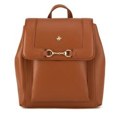 Plecak Beverly Hills Polo Club. Brązowe plecaki Beverly Hills Polo Club, bez wzorów. Za 249.99 zł.