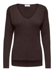 JDY Sweter "New" w kolorze brązowym rozmiar: S. Brązowe swetry JDY, s, bez wzorów, prążkowane, bez ramiączek. Za 129.95 zł.