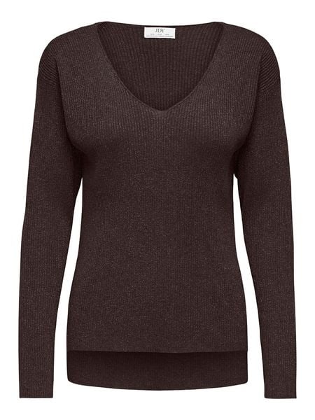 JDY Sweter "New" w kolorze brązowym rozmiar: S. Brązowe swetry JDY, s, bez wzorów, prążkowane, bez ramiączek. Za 129.95 zł.