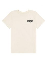Wrangler Koszulka w kolorze kremowym rozmiar: S. Brązowe bluzki Wrangler, s, bez wzorów, z bawełny, bez kołnierzyka, bez ramiączek. Za 87.45 zł.