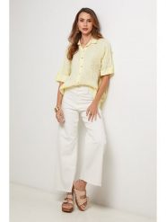 Lin Passion Lniana koszula w kolorze żółtym rozmiar: 38/40. Żółte koszule Lin Passion, bez wzorów, ze lnu, klasyczne, bez kołnierzyka, bez ramiączek. Za 165.99 zł.