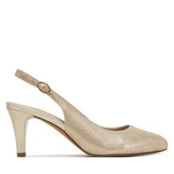 Sandały Caprice. Żółte sandały Caprice, bez wzorów, bez obcasa, na szpilce, bez zapięcia. Za 219.99 zł.
