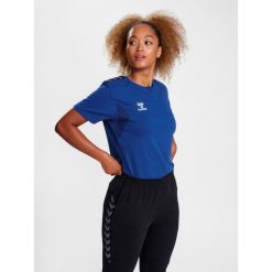 Koszulka damska Hummel Authentic. Niebieskie bluzki Hummel, l, bez wzorów, sportowe, bez kołnierzyka, bez ramiączek. Za 164.50 zł.