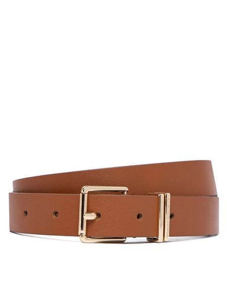Tommy Hilfiger Pasek Th Square 2.5 AW0AW18692 Brązowy. Brązowe paski TOMMY HILFIGER, bez wzorów, ze skóry. Za 229.99 zł.