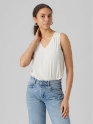 Vero Moda Bluzka Brit 10286648 Biały Loose Fit. Białe bluzki Vero Moda, xs, bez wzorów, z wiskozy, bez kołnierzyka, bez ramiączek. Za 89.99 zł.