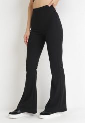 Czarne Spodnie Dzwony z Gumką w Pasie Milica. Czarne spodnie materiałowe Born2be, na co dzień, l, bez wzorów, z jeansu, z podwyższonym stanem. Za 89.99 zł.
