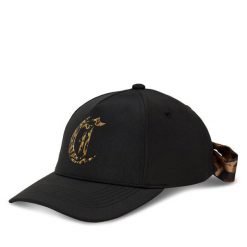 Czapka z daszkiem Just Cavalli. Czarne czapki Just Cavalli, bez wzorów. Za 219.99 zł.