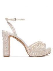 Aldo Sandały Chicgleam 14296202 Biały. Białe sandały Aldo, bez wzorów, z materiału, bez obcasa, na szpilce, bez zapięcia. Za 629.99 zł.