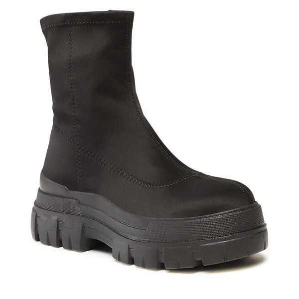 Botki Jenny Fairy. Czarne botki Jenny Fairy, bez wzorów, bez obcasa, na płaskiej podeszwie, bez zapięcia. Za 129.99 zł.