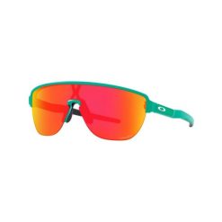 Okulary przeciwsłoneczne Corridor - zielone. Czerwone okulary przeciwsłoneczne Oakley, bez wzorów, sportowe. Za 623.99 zł.