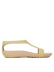 Crocs Sandały SERENA SANDAL 205469-212 Zielony. Zielone sandały Crocs, bez wzorów, z tworzywa sztucznego, bez obcasa, na płaskiej podeszwie, bez zapięcia. Za 149.99 zł.