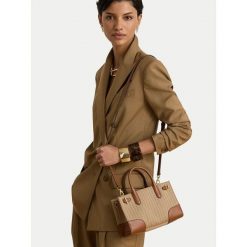 Torebka LAUREN RALPH LAUREN. Brązowe torebki klasyczne Lauren Ralph Lauren, bez wzorów, bez dodatków. Za 1,499.00 zł.