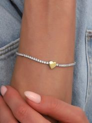 Lodie Silver Pozłacana bransoletka z cyrkoniami rozmiar: onesize. Szare bransoletki Lodie Silver, z cyrkonią, pozłacane. Za 154.07 zł.