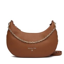 Torebka Patrizia Pepe. Brązowe torebki klasyczne Patrizia Pepe, bez wzorów, bez dodatków. Za 1,039.00 zł.