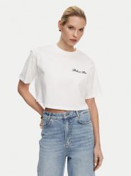 Balmain T-Shirt DF1EE020BC78 Biały Regular Fit. Białe t-shirty Balmain, m, bez wzorów, z bawełny, bez kołnierzyka, bez ramiączek. Za 1,229.00 zł.
