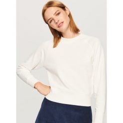 Bluza z bawełny organicznej - Kremowy. Bluzy sportowe Reserved. W wyprzedaży za 34.99 zł.