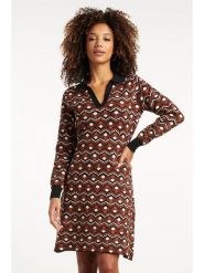 Smashed Lemon Sukienka dzianinowa w kolorze jasnobrązowym rozmiar: XXL. Brązowe sukienki Smashed Lemon, na co dzień, xxl, bez wzorów, z dzianiny, bez kołnierzyka, bez ramiączek, midi, proste. Za 143.99 zł.