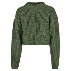 Oversizowa Bluza Damska Z Szerokimi Rękawami. Zielone bluzy Urban Classics, xl, bez wzorów, bez kaptura. Za 147.99 zł.