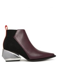 United Nude Botki Ricky Mid 1095092316 Bordowy. Czerwone botki United Nude, bez wzorów, ze skóry, bez obcasa, na słupku, bez zapięcia. Za 1,529.00 zł.
