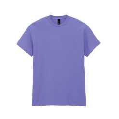 Ciężka Bawełniana Koszulka Unisex Dla Dorosłych. Fioletowe bluzki GILDAN, xl, bez wzorów, z bawełny, sportowe, bez kołnierzyka, bez ramiączek. Za 51.99 zł.