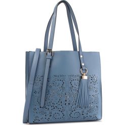 Torebka JENNY FAIRY - RH0666 Navy. Niebieskie shopper Jenny Fairy, bez wzorów, ze skóry ekologicznej, bez dodatków. Za 119.99 zł.