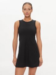 DKNY Sport Sukienka letnia DP2D4754 Czarny Slim Fit. Czarne sukienki DKNY Sport, na lato, xs, bez wzorów, z syntetyku, sportowe, bez kołnierzyka, bez ramiączek, sportowe. Za 179.99 zł.