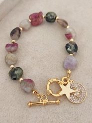 Nakkash Pozłacana bransoletka z turmalinem rozmiar: onesize. Żółte bransoletki Nakkash, pozłacane. Za 113.36 zł.