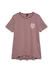 Vero Moda Koszulka w kolorze bordowym rozmiar: S. Czerwone bluzki Vero Moda, s, bez wzorów, z bawełny, bez kołnierzyka, bez ramiączek. Za 57.20 zł.