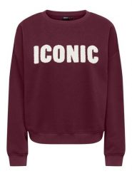 ONLY Bluza w kolorze bordowym rozmiar: XL. Czerwone bluzy sportowe Only, xl, bez wzorów, bez kaptura. Za 85.45 zł.