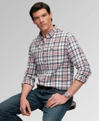 Superdry Koszula Lumberjack z długim rękawem 100% bawełna organiczna. Białe koszule Superdry, xl, bez wzorów, z bawełny, klasyczne, bez kołnierzyka, bez ramiączek. Za 365.95 zł.