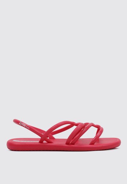 Sandały damskie Ipanema 27135 MEU SOL SANDAL AD. Czerwone sandały Ipanema, bez wzorów, z materiału, eleganckie, bez obcasa, bez zapięcia. Za 65.00 zł.