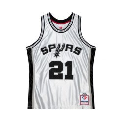 Koszulka NBA San Antonio Spurs Tim Duncan. Szare bluzki Mitchell & Ness, bez wzorów, sportowe, bez kołnierzyka, bez ramiączek. Za 731.50 zł.