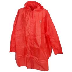 Wodoodporna peleryna przeciwdeszczowa Élémenterre Pelerin. Czerwone kurtki sportowe Elementerre, l, bez wzorów, bez kaptura, trekkingowe. Za 242.00 zł.