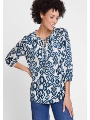 Olsen Bluzka w kolorze granatowym rozmiar: 36. Niebieskie bluzki Olsen, bez wzorów, z wiskozy, bez kołnierzyka, bez ramiączek. Za 73.99 zł.