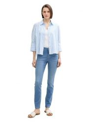 Tom Tailor Dżinsy - Skinny fit - w kolorze niebieskim rozmiar: W31/L32. Niebieskie jeansy Tom Tailor, l, bez wzorów, z podwyższonym stanem. Za 100.75 zł.