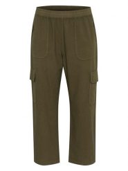 KAFFE curve Bojówki w kolorze khaki rozmiar: 46. Brązowe spodnie materiałowe KAFFE curve, na co dzień, bez wzorów, z bawełny. Za 78.66 zł.