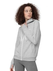 4F Bluza w kolorze szarym rozmiar: XS. Szare bluzy 4f, xs, bez wzorów, bez kaptura. Za 142.95 zł.