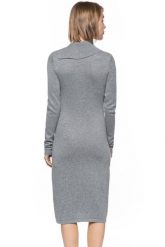 DAMSKA SUKIENKA TOM TAILOR LOVELY KNIT DRESS. Szare sukienki Tom Tailor, na co dzień, m, bez wzorów, z dzianiny, eleganckie, bez kołnierzyka, bez ramiączek, midi, dopasowane. Za 189.99 zł.