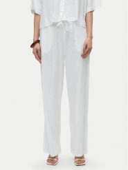 Vero Moda Spodnie materiałowe Linn 10305091 Biały Loose Fit. Białe spodnie materiałowe Vero Moda, s, bez wzorów, ze lnu. Za 119.99 zł.