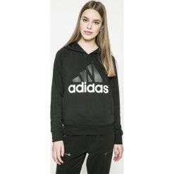 Adidas Performance - Bluza. Czarne bluzy adidas Performance, l, z nadrukiem, z bawełny, z kapturem. Za 199.90 zł.