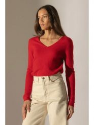 Perfect Cashmere Kaszmirowy sweter "Shannon" w kolorze czerwonym rozmiar: M. Czerwone swetry Perfect Cashmere, m, bez wzorów, z kaszmiru, bez ramiączek. Za 338.21 zł.