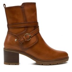 Botki Pikolinos. Brązowe botki Pikolinos, bez wzorów, bez obcasa, na słupku, bez zapięcia. Za 719.99 zł.