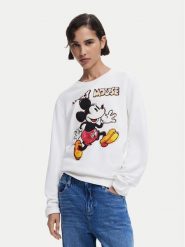 Desigual Bluza Avery Mickey 25SWSK45 Écru Regular Fit. Bluzy Desigual, m, bez wzorów, z bawełny, bez kaptura. Za 239.99 zł.